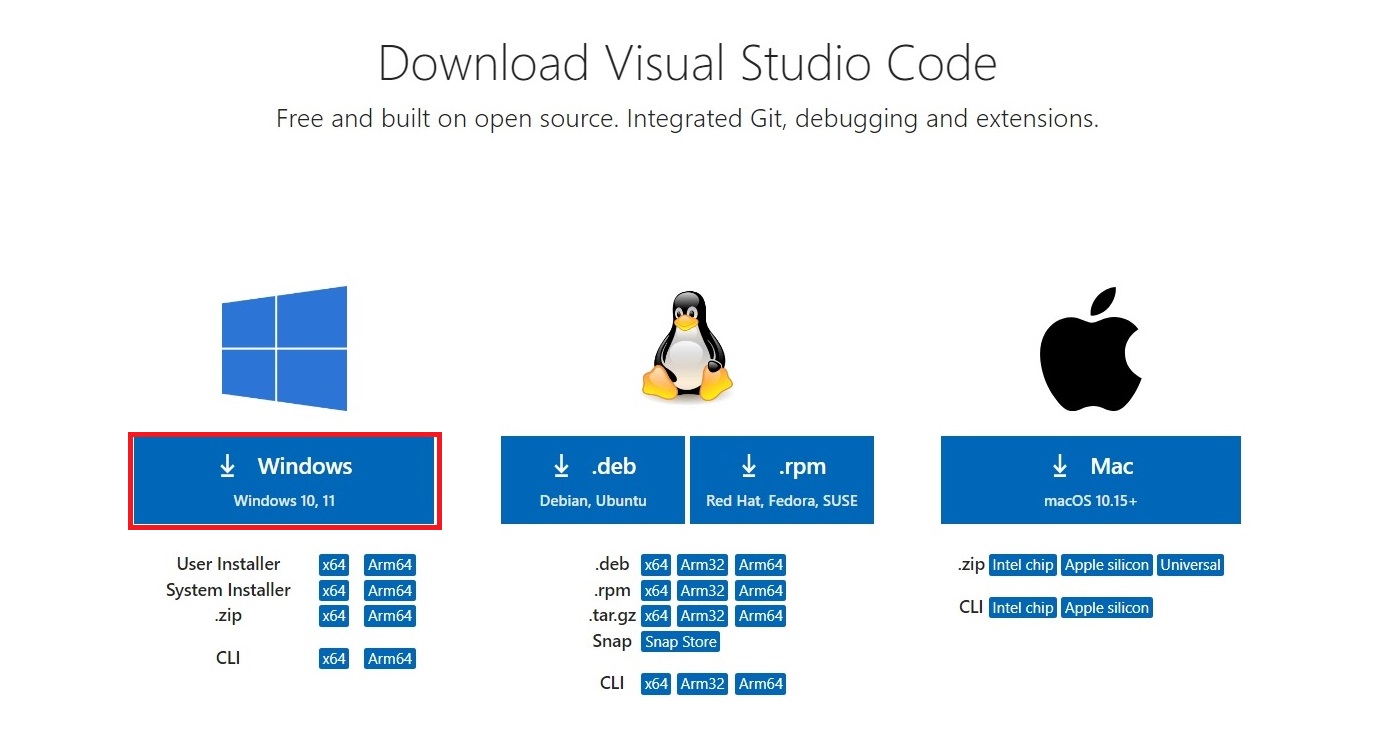 Visual Studio Code のダウンロード2